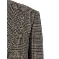 Sacouri Tagliatore Dama - Sacouri Tagliatore Brown Single-Breasted Jacket With Notched Revers And All-Over Check Motif In Wool Woman BROWN Femei (BM 18548085) - B-mall.ro