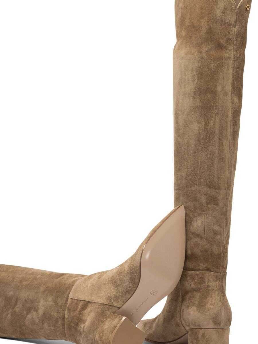 Bocanci Gianvito Rossi Gianvito Rossi Suede Boots 45Mm Beige Femei (BM 18548637) 5