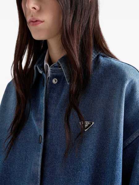 Camasi Prada Prada Shirts BLUE Femei (BM 18548661) 5