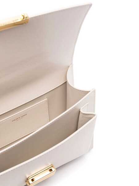 Genti de mana Golden Goose Venezia White Handbag With Lettering Logo And Clasp Closure In Leather Woman WHITE Femei (BM 18548934) 5