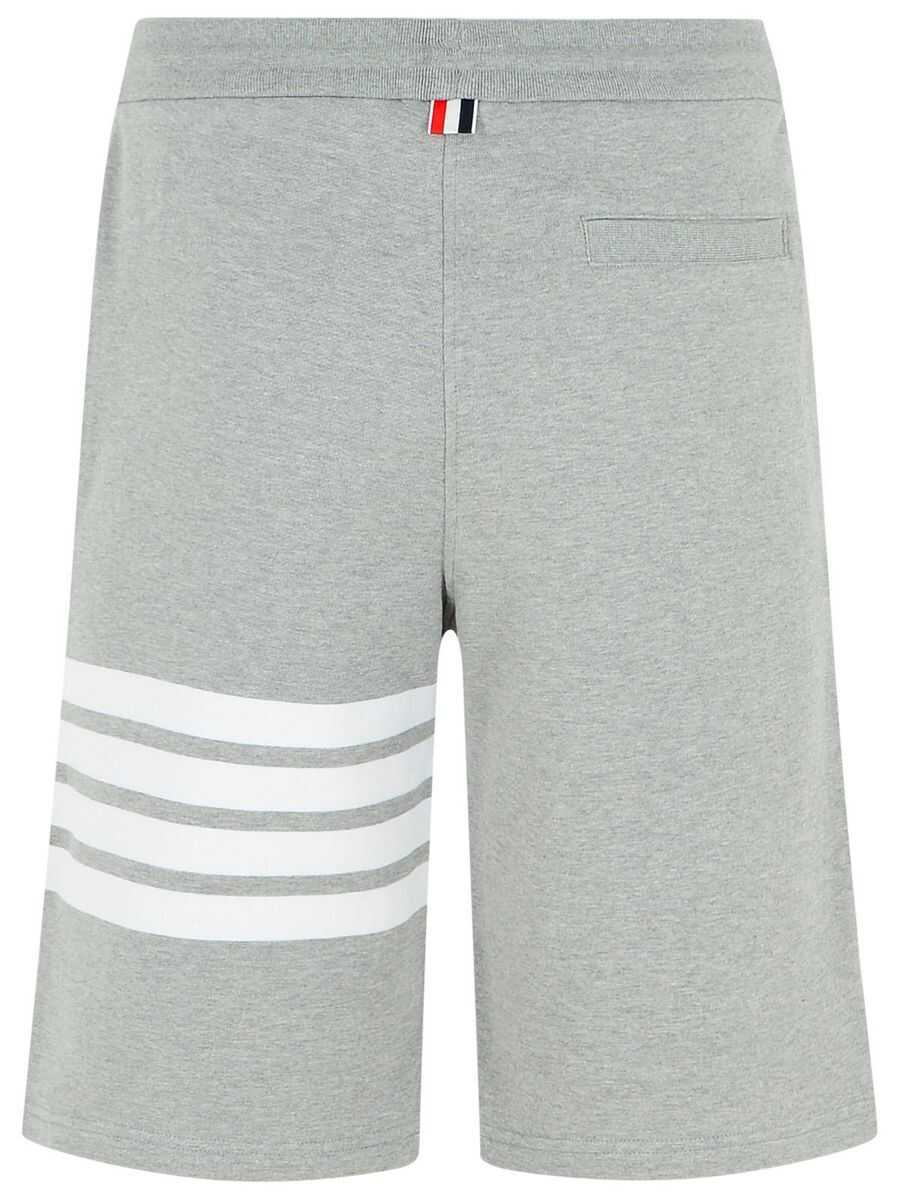 Pantaloni de trening Thom Browne Thom Browne 4Bar Cotton Sweatpants LIGHT GREY Barbati (BM 18550359) 3