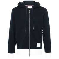 Bluze de trening Thom Browne Zipper Up Hoodie With Engineered 4 Bar In Color Blocked Solid Classic Loopback Jersey Clothing Barbati