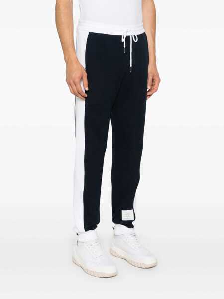 Pantaloni de trening Thom Browne Thom Browne Sweatpants With Engineered 4 Bars In Solid Classic Loopback Jersey Clothing BLUE Barbati (BM 18550413) 3