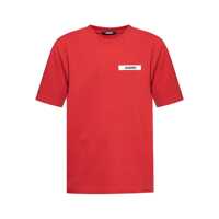 Tricouri 'Le T-Shirt Gros Grain' Red T-Shirt With Logo Patch On The Front In Cotton Man Barbati