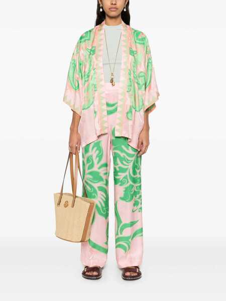 Pantaloni casual ETRO Etro  Trousers PINK Femei (BM 18551886) 2