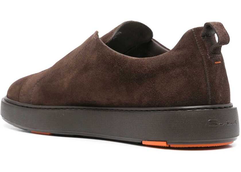 Sneakers Santoni Suede slip-on Sneakers DARK BROWN Barbati (BM 18552865) 3