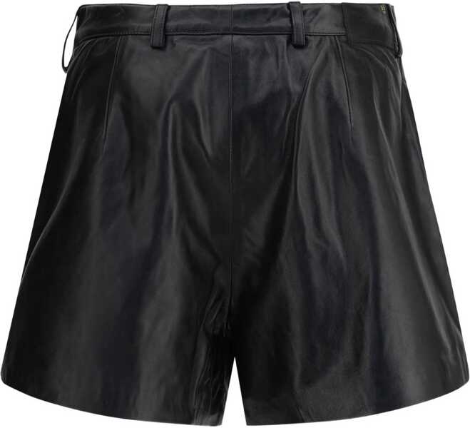 Pantaloni scurti R13 Leather Shorts BLACK Femei (BM 18552967) 2
