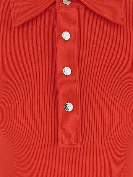 Tricouri Polo Tory Burch Viscose Polo Shirt RED Femei (BM 18553093) 3
