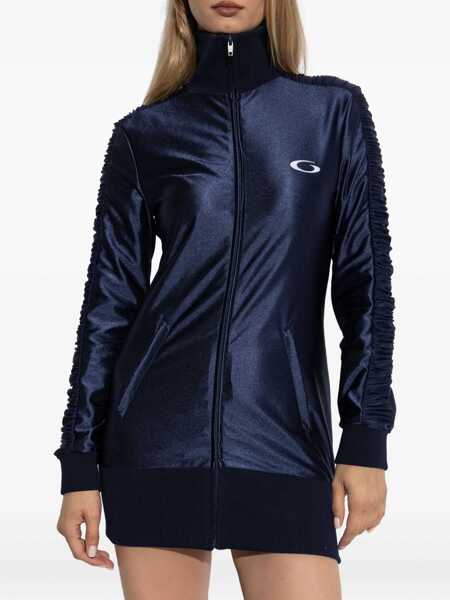 Rochii Balenciaga Shiny jersey fitted tracksuit Dress DARK NAVY Femei (BM 18553228) 3