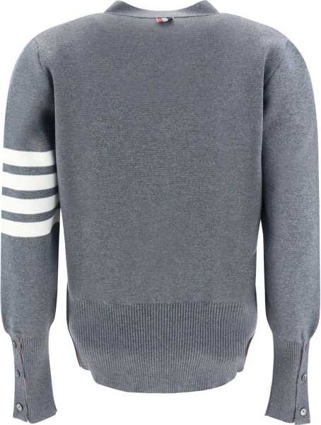 Cardigane Thom Browne V-Neck Cardigan GREY Femei (BM 18553264) 2