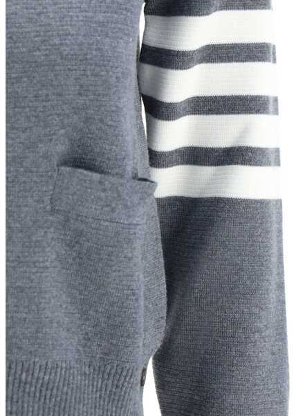 Cardigane Thom Browne V-Neck Cardigan GREY Femei (BM 18553264) 3