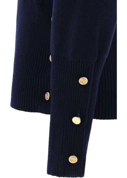 Pulovere casual Thom Browne Milano Stitch Jersey With 4 Bars BLUE Femei (BM 18553279) 3