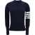 Thom Browne Milano Stitch Jersey With 4 Bars BLUE