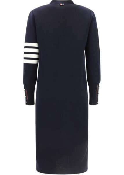 Cardigane Thom Browne 4Bar Long Cardigan BLUE Femei (BM 18553297) 2
