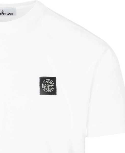 Tricouri Stone Island Slim Fit T-Shirt WHITE Barbati (BM 18553405) 3