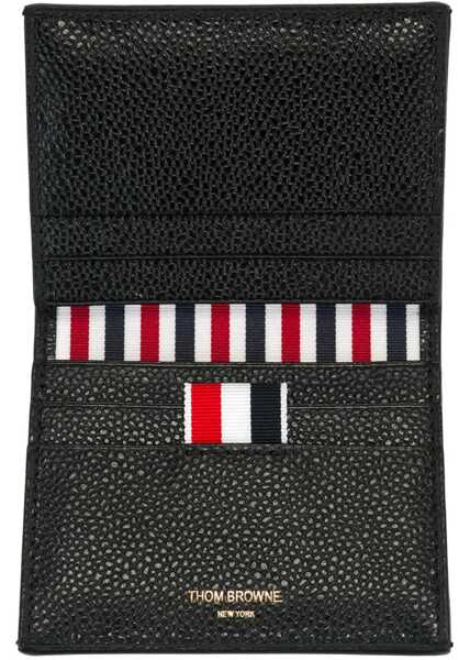Portofele Thom Browne Leather Card Holder BLACK Barbati (BM 18553417) 5
