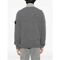Pulovere Stone Island pentru Barbati - Pulovere Stone Island Sweater With Felt Details GREY Barbati (BM 18553462) - B-mall.ro