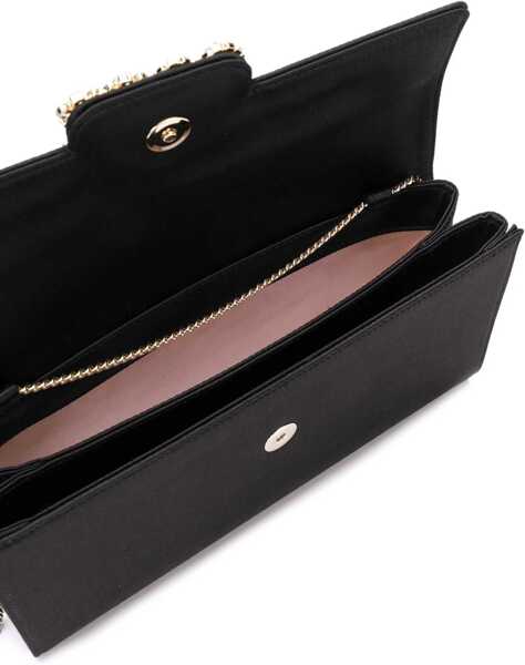 Genti de mana Roger Vivier Flower Buckle Pouch BLACK Femei (BM 18553489) 5