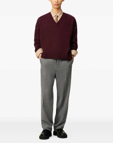 Pulovere casual AMI Paris Ami De Coeur Pullover BORDEAUX Barbati (BM 18553504) 2