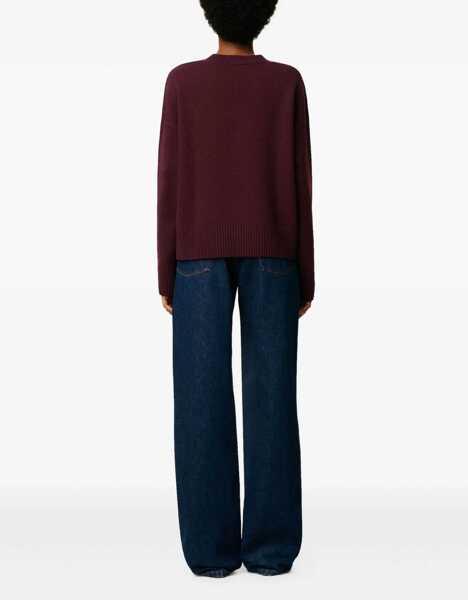 Pulovere casual AMI Paris Ami De Coeur Pullover BORDEAUX Barbati (BM 18553504) 4