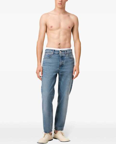 Blugi AMI Paris Tapered Fit Jeans BLUE Barbati (BM 18553519) 2