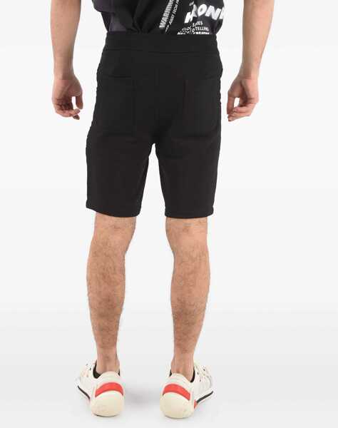 Pantaloni scurti Balmain Side Logo Band Jersey Shorts Black Barbati (BM 18553546) 3