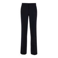 Pantaloni casual Straight Blue Pants With Belt Loops In Fabric Woman Femei
