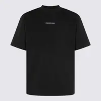 Tricouri Balenciaga Black Cotton T-Shirt Femei