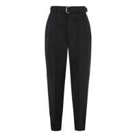 Pantaloni casual Bottega Veneta Cotton-Twill Bush-Trousers Femei