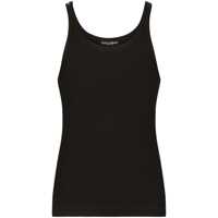 Topuri Dolce & Gabbana Black Cotton Top Barbati