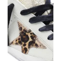 Incaltaminte Golden Goose Dama - Sneakers Golden Goose Super Star Leather Upper Glitter Toe And Tongue Leather Heel Leopard Horsy Star WHITE Femei (BM 18559545) - B-mall.ro