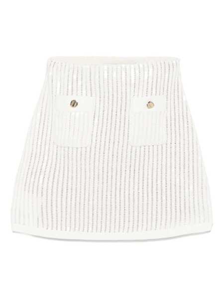 Fuste Self-Portrait Self-Portrait Knitted Mini Skirt WHITE Femei (BM 18561447) 1