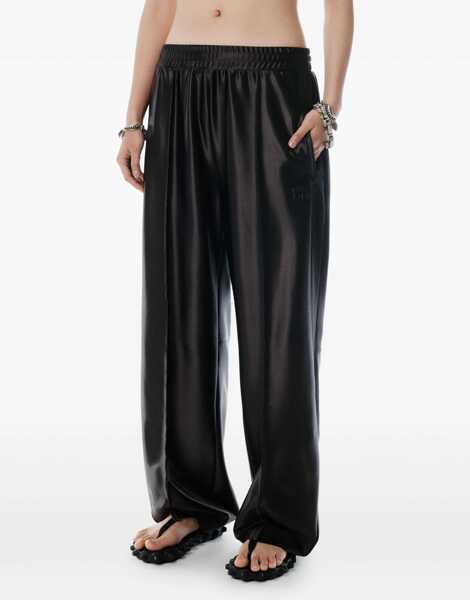 Pantaloni casual Alexander Wang Satin Faille Sport Pants BLACK Femei (BM 18562054) 4