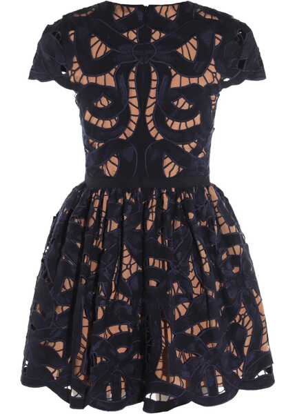 Rochii casual Self-Portrait Mini Dress With Bow BLUE Femei (BM 18562072) 2