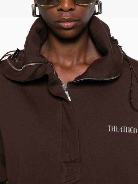 Jachete THE ATTICO Blouson With Logo BROWN Femei (BM 18562081) 5