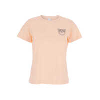 Tricouri ‘Nambrone' Pink Crewneck T-Shirt With Love Birds Diamond Cut Logo On The Chest In Cotton Woman Femei