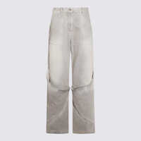 Blugi THE ATTICO The Attico Grey Cotton Denim Jeans