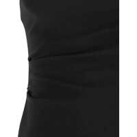 Imbracaminte PLAIN Dama - Rochii PLAIN Black Bustier Dress With Slit In Tech Fabric Woman Black Femei (BM 18563439) - B-mall.ro