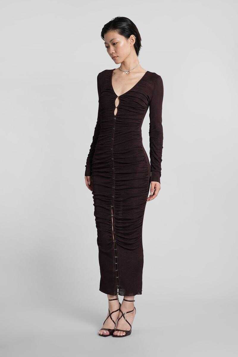 Rochii Self-Portrait Self-Portrait Long Dress BROWN Femei (BM 18563514) 4