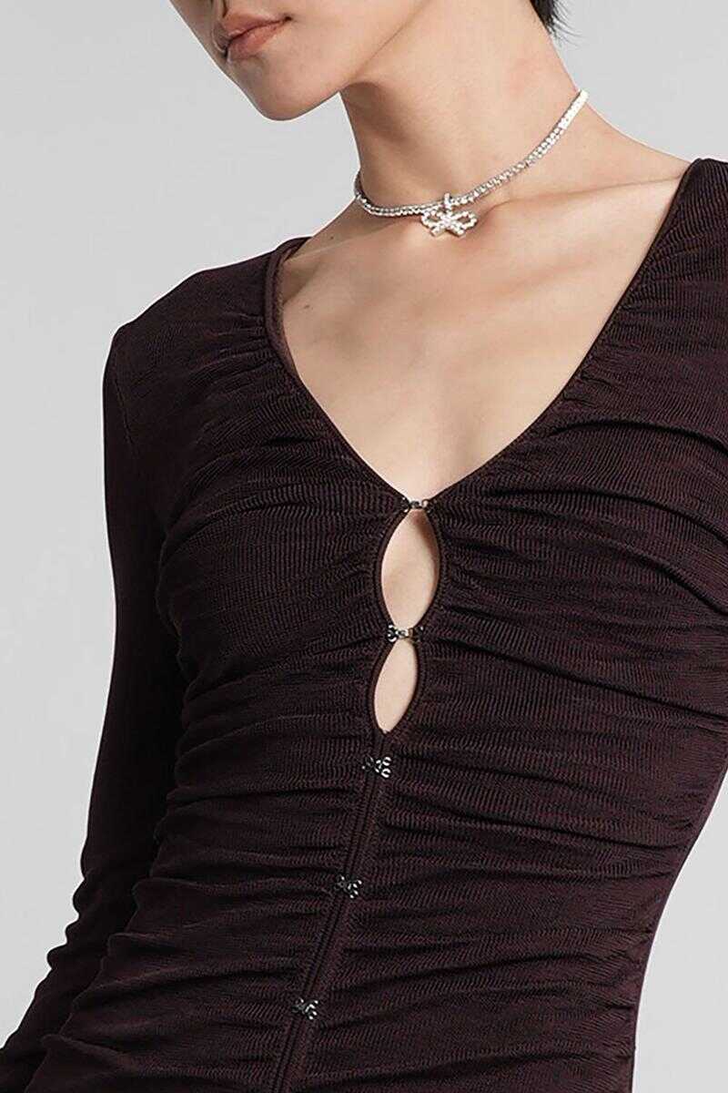 Rochii Self-Portrait Self-Portrait Long Dress BROWN Femei (BM 18563514) 5