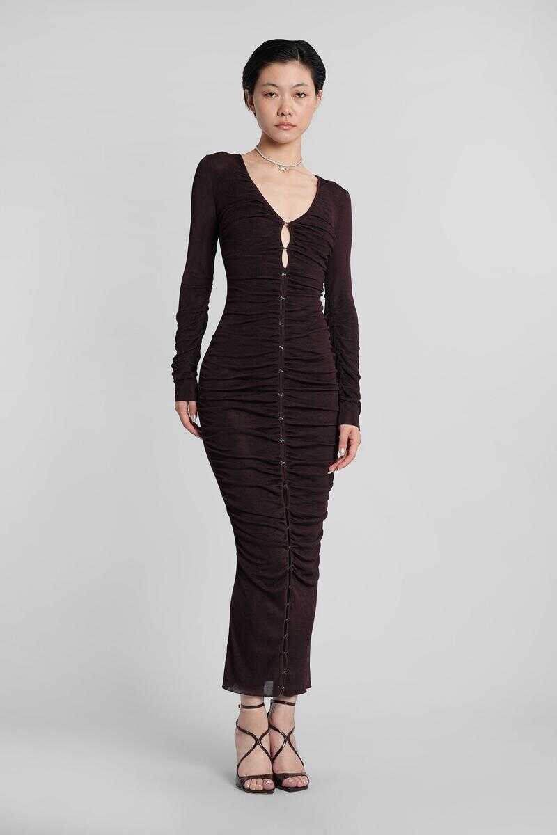 Rochii Self-Portrait Self-Portrait Long Dress BROWN Femei (BM 18563514) 1