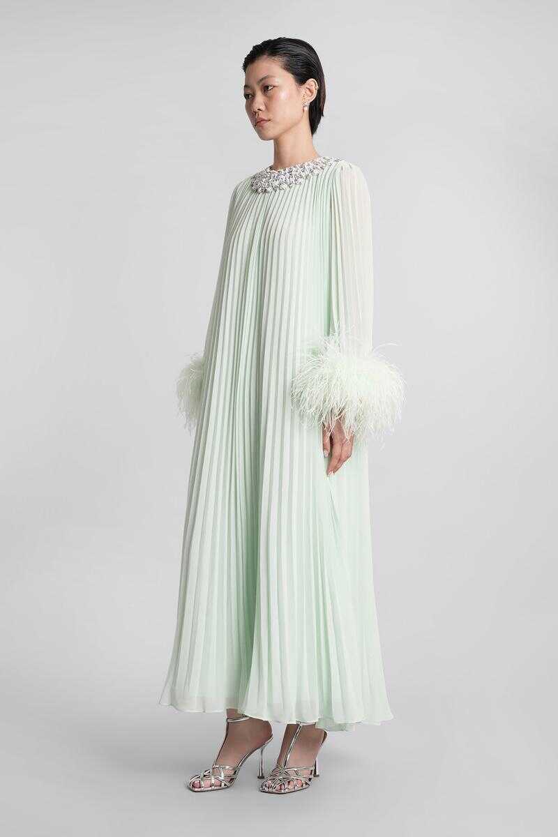 Rochii Self-Portrait Self-Portrait Long Dress GREEN Femei (BM 18563520) 4