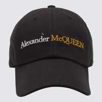 Sepci Alexander McQueen Black Cotton Baseball Cap Barbati