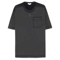 Tricouri Alexander McQueen Grey T-Shirt With Skull And Pocket Barbati