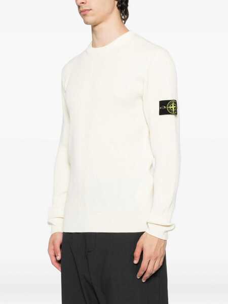 Pulovere Stone Island Stone Island Ribbed Wool Sweater WHITE Barbati (BM 18565230) 3