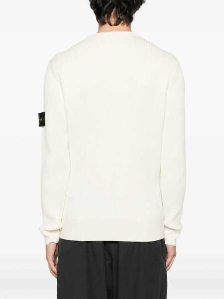 Pulovere Stone Island Stone Island Ribbed Wool Sweater WHITE Barbati (BM 18565230) 4