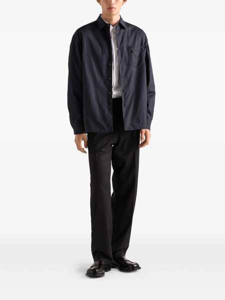 Pantaloni Prada Prada Virgin Wool Trousers Black Barbati (BM 18565584) 2