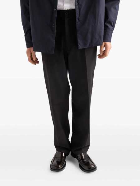 Pantaloni Prada Prada Virgin Wool Trousers Black Barbati (BM 18565584) 4