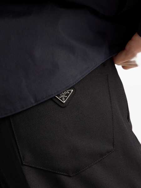 Pantaloni Prada Prada Virgin Wool Trousers Black Barbati (BM 18565584) 5