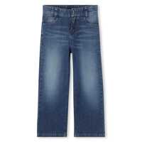 Blugi drepti Denim trousers, adjustable waist, Givenchy metal plate on belt, 4G metal plate and Givenchy 1952 signature embroidery on back. Baieti